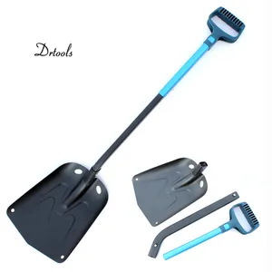 Лопата из алюминиевого сплава для сада, многофункциональная Складная велосипедная лопата с длинной ручкой для сада и внедорожника, случайный цвет