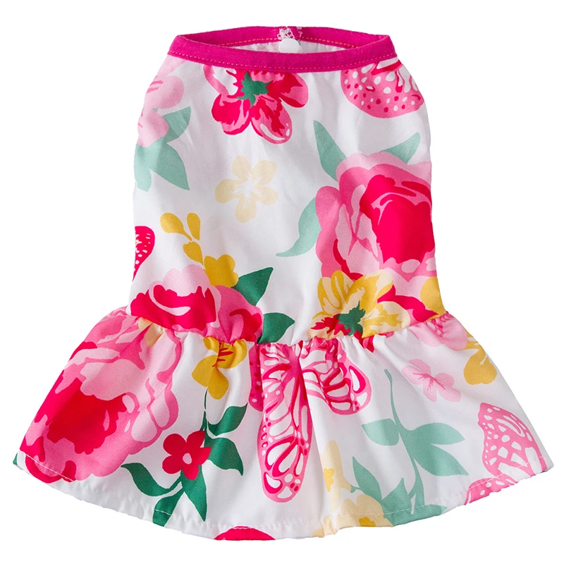 

Big Flower Dog Clothes Colorful dresses for small dogs christmas clothes for pets Dog clothes york Dog fancy dress Dog clothing