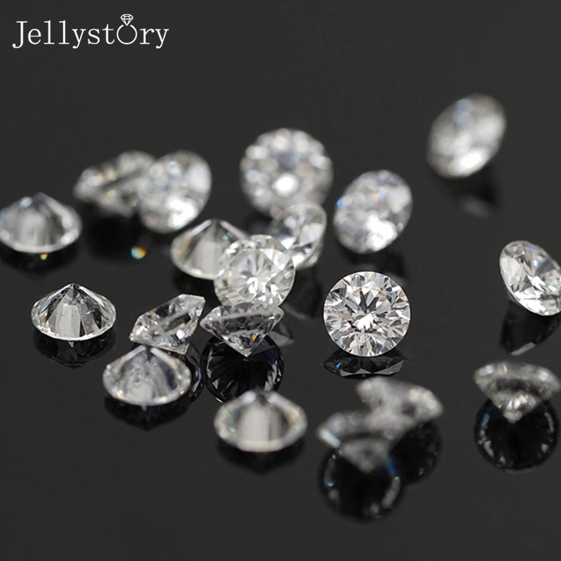 

Jellystory Charms Moissanites 4.5mm D EF GH IJ Color Round Brilliant Cut VVS Wedding Rings Bracelet Jewelry Accessories Material