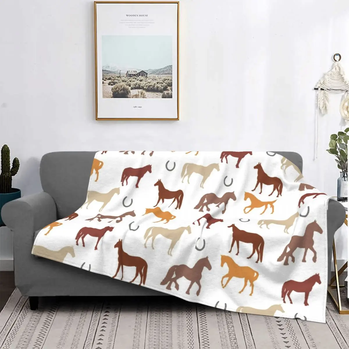 

Manta de felpa para montar en poni, manta de lana de franela UltraSoft para cama, colcha, Gift de Trip