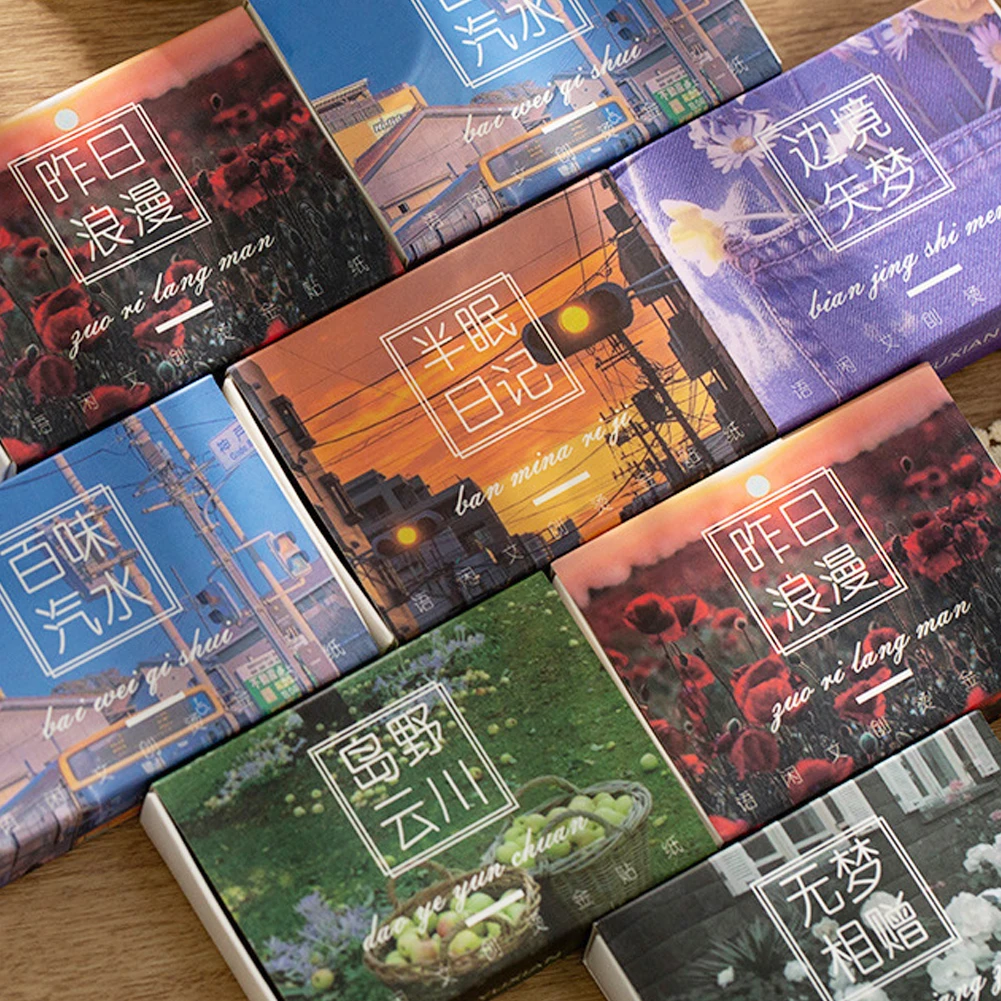 60 шт./компл. Ретро бумага Washi блокнот для записей остров розы сад пейзаж школьники