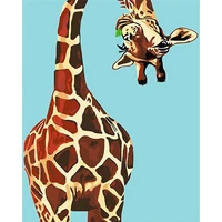 selilali 50x65cm giraffe animal oil painting by numbers for adults children hand painted diy gift coloring on canvas home decor