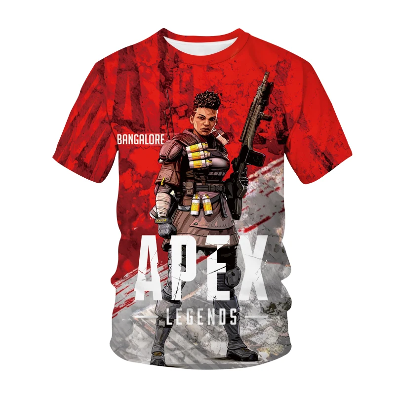 

Футболка Мужская/женская с 3D-принтом игры Apex Legends, модная уличная одежда с круглым вырезом в стиле хип-хоп, топы унисекс, одежда в стиле Харад...