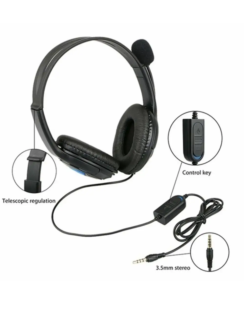 

Wired Stereo Bass Surround Gaming Headphone For PS5/PS4 for Xbox Headphones Computer Headset Gaming Headset One G2D5