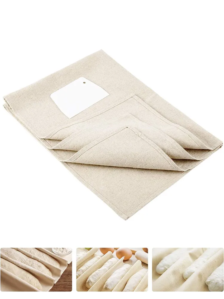 

Large Professional Bakers Dough Couche Linen Pastry Proofing Cloth for Bread Dough Baking,Thick Baking Bread Cloth for Baguettes