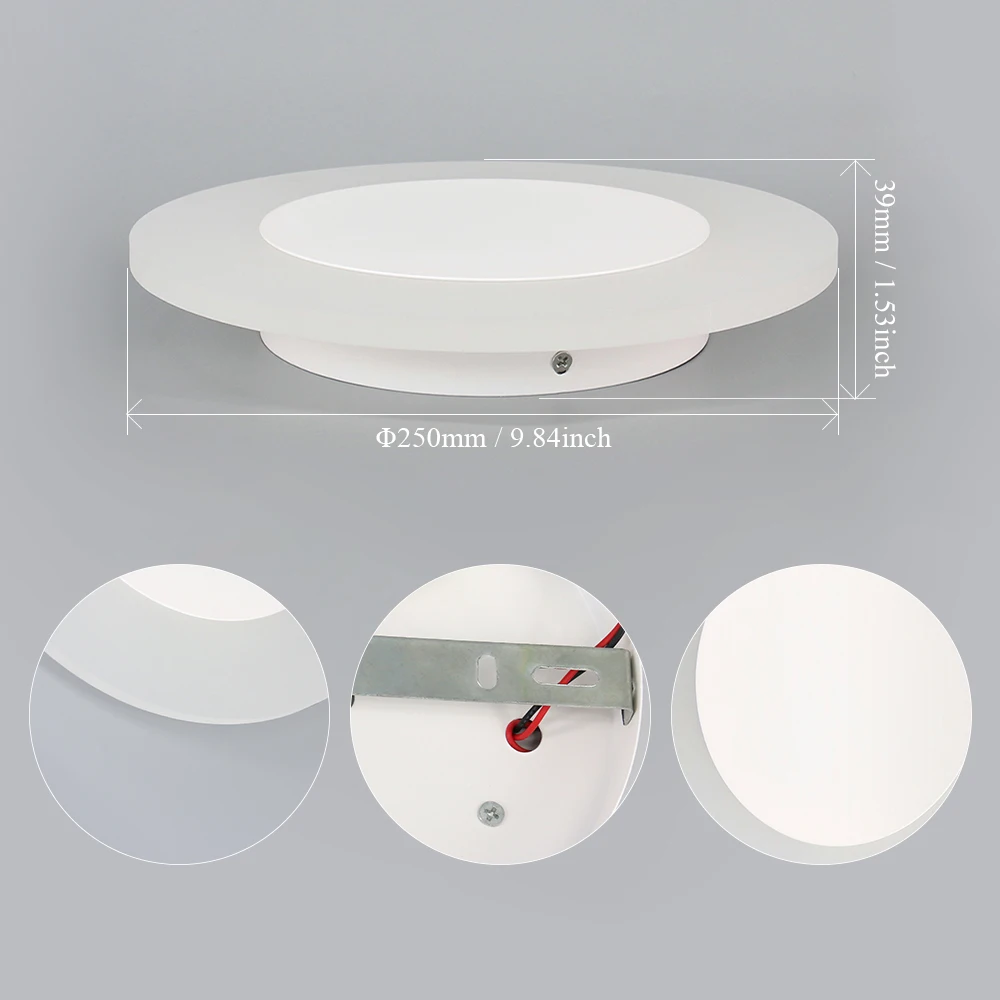 

Oreab 2019 70 Led 12W Bedroom Led Indoor Wall Lamps Nordic Acrylic Design Round Wall Sconce Light With Switch Warm Cold White