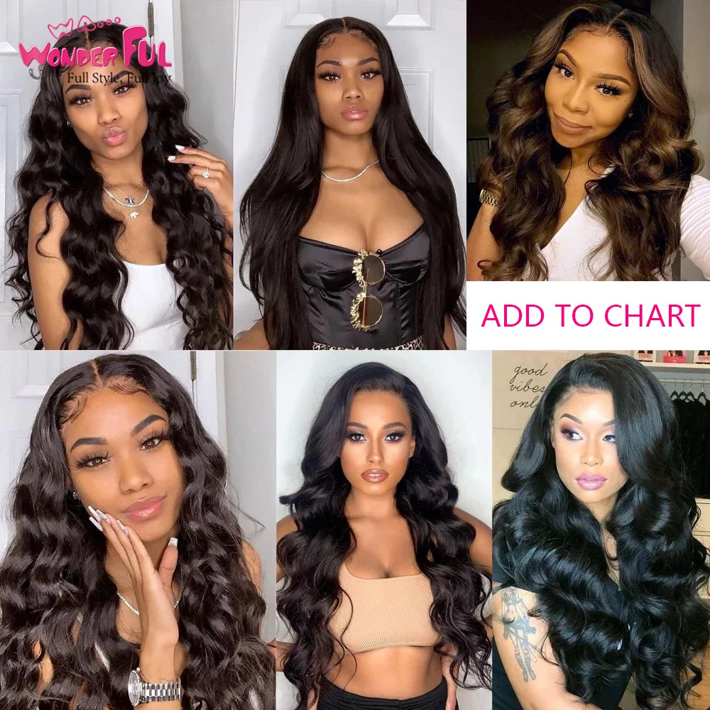 

Wonderful Brazilian Body Wave Bundles With Frontal 100% Natural Color Human Hair 8-28 Inhces Remy Hair Extension Fast Shipping