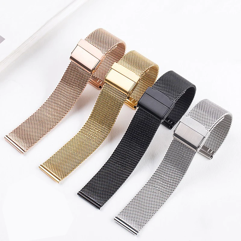 Сетчатые ремешки 20 мм для Xiaomi Huami Amazfit GTS 1 2 3 2e mini миланские из нержавеющей стали Bip U
