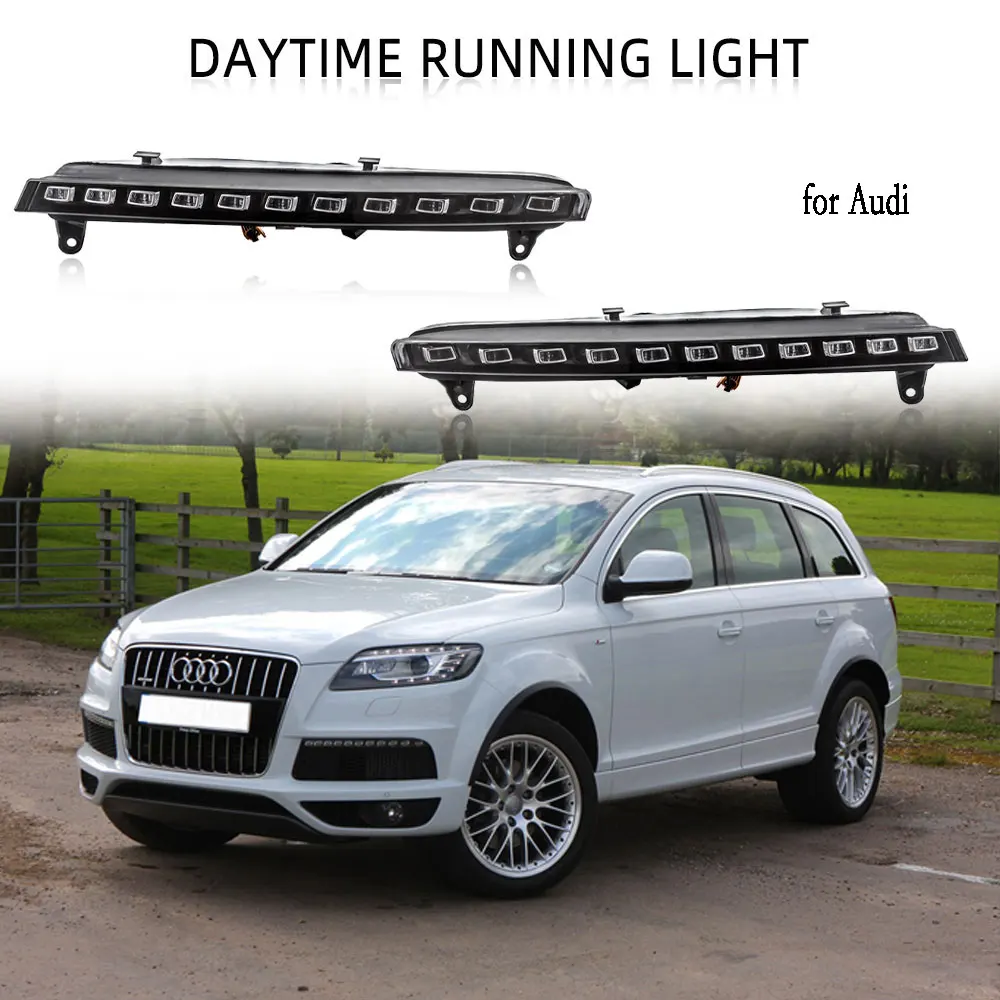 Светодиодный ные ДХО Противотуманные фары s для Audi Q7 2006 2007 2008 2009 передние