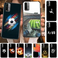2021 football soccer black silicone phone case for xiaomi redmi 11 lite 9c 8a 7a pro 10t 5g anime cover mi 10 ultra poco m3 x3 n