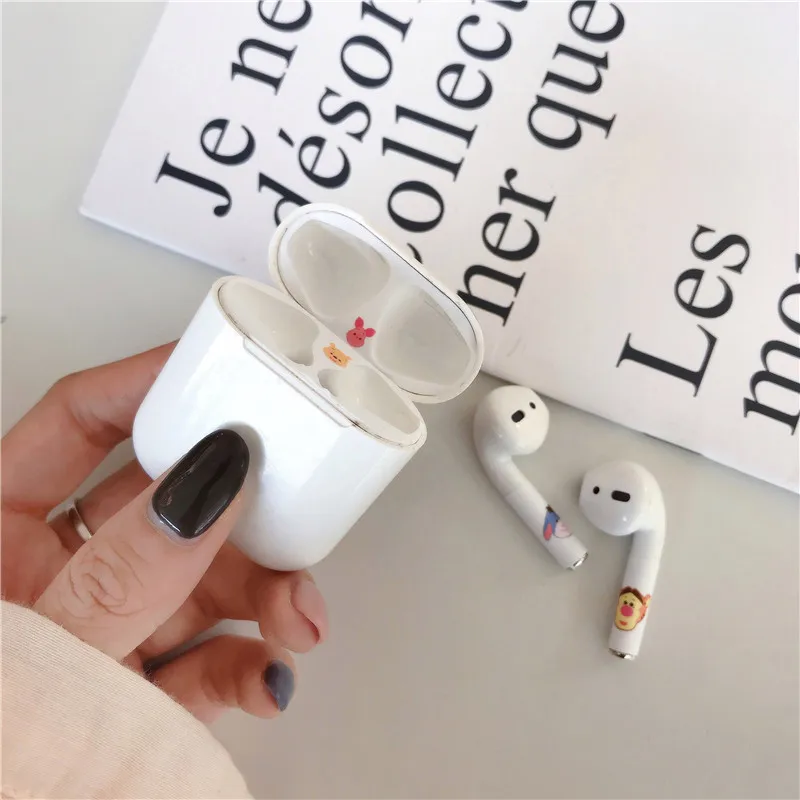 Мультяшные защитные наклейки для Apple AirPods 1 2 Защитная Наклейка на чехол защитная