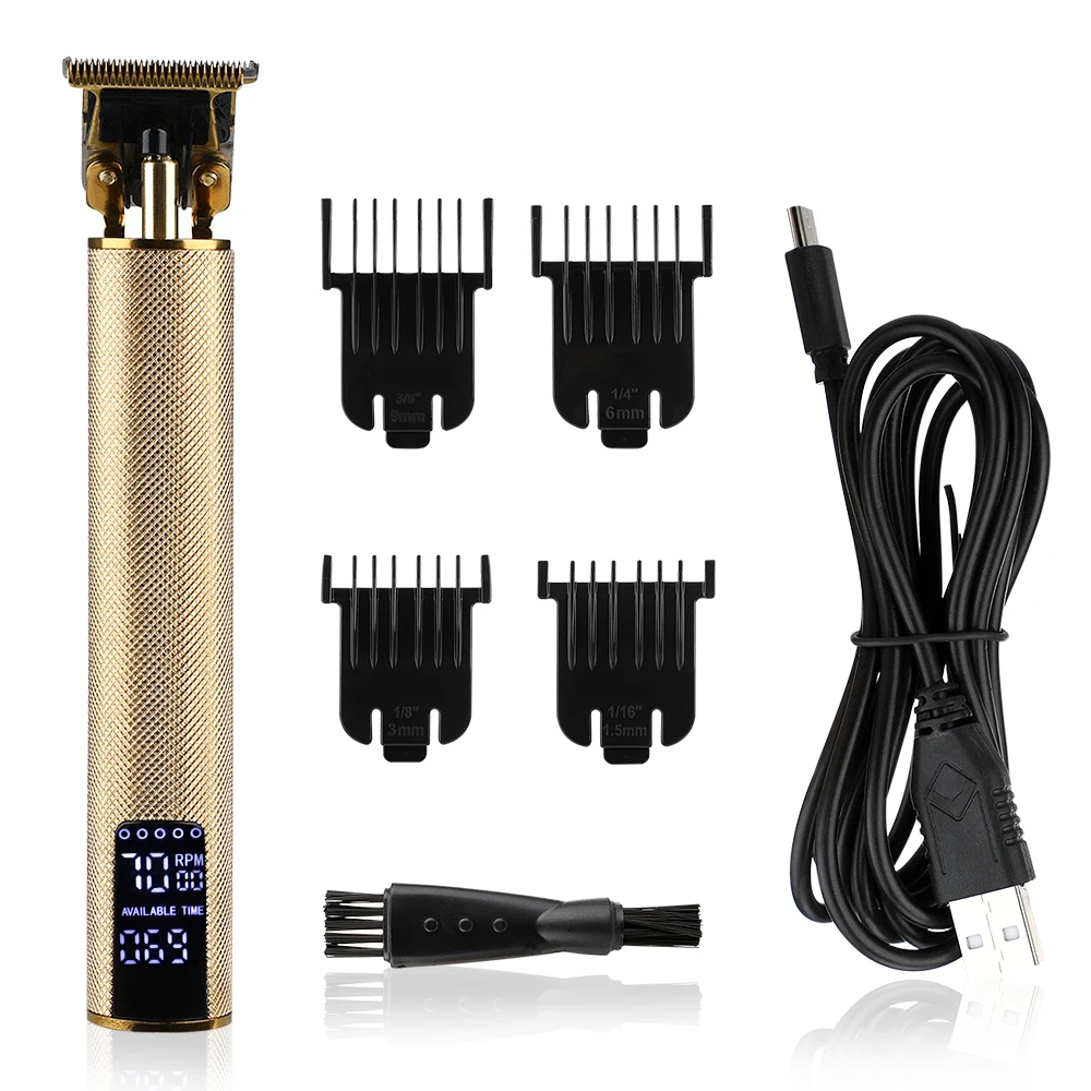 

LCD Hair Clipper Barber Cordless Shaver Professional Electric Hair Cutting Machine Beard Grooming Trimmer Kit Cutter Razor Men