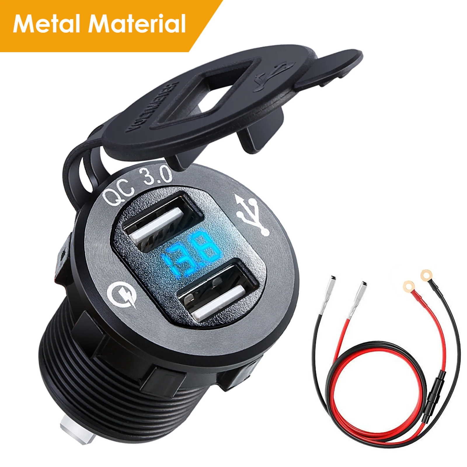 Универсальное автомобильное зарядное устройство SOONHUA черного цвета из алюминия