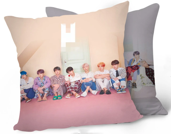 KPOP Подушка Bangtan подушка для мальчиков постельные принадлежности карта душа K-pop Home Bangtan Boys квадратная подушка с одной стороны