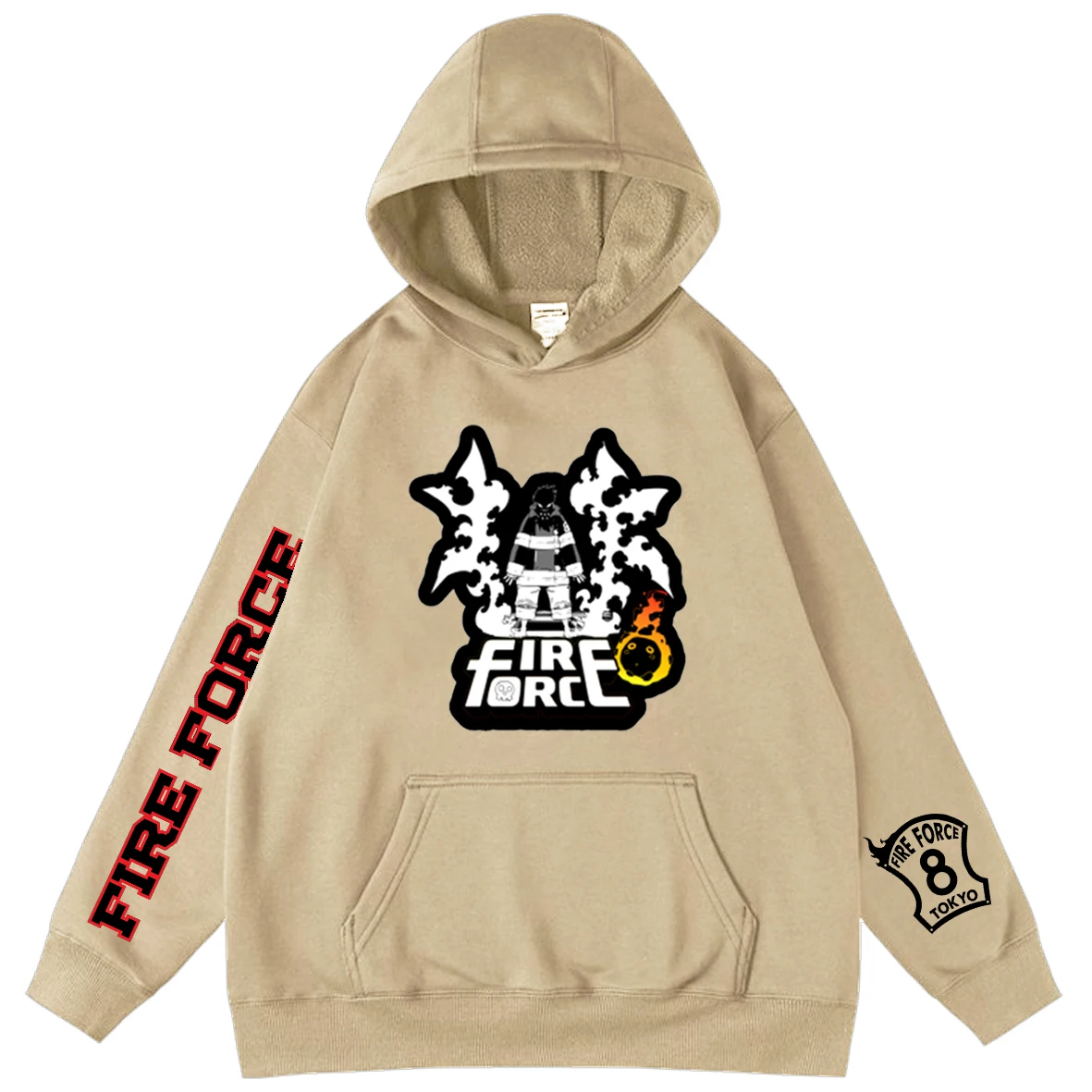 

Cartoon Manga Fire Force Male Hoodies Streetwear Autumn 2021 Hooded Mens Sweatshirts Loose Boys Popular High Street Hoodie