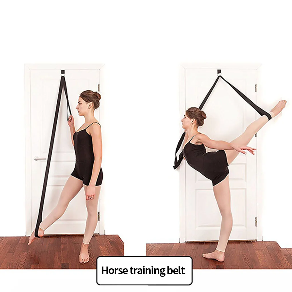 

Эластичный ремень для мужчин и женщин, гибкий пояс для растягивания ног, для тренажерного зала, танцев, с петлями и разрезом