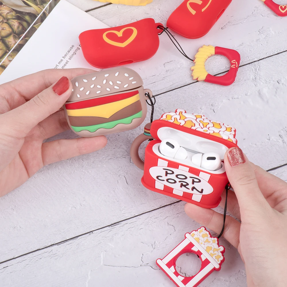 Чехлы для AirPods Pro с милым мультяшным французским Фраем силиконовый чехол Apple Airpods 3