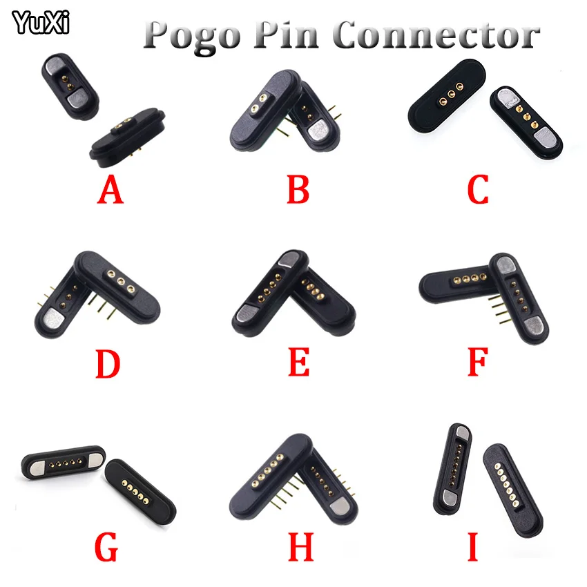 

1 Pair 3A Magnetic Pogo Pin Connector 2 3 4 5 6 7 Positions Pitch 2.2 MM Spring Loaded Pogopin Male Female Contact Strip
