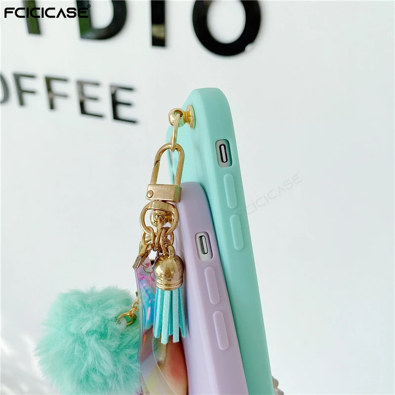 hair ball pendant phone case for oppo reno 5 lite 4z 4f 2z 3 pro 6 5g find x3 accessories back cover free global shipping