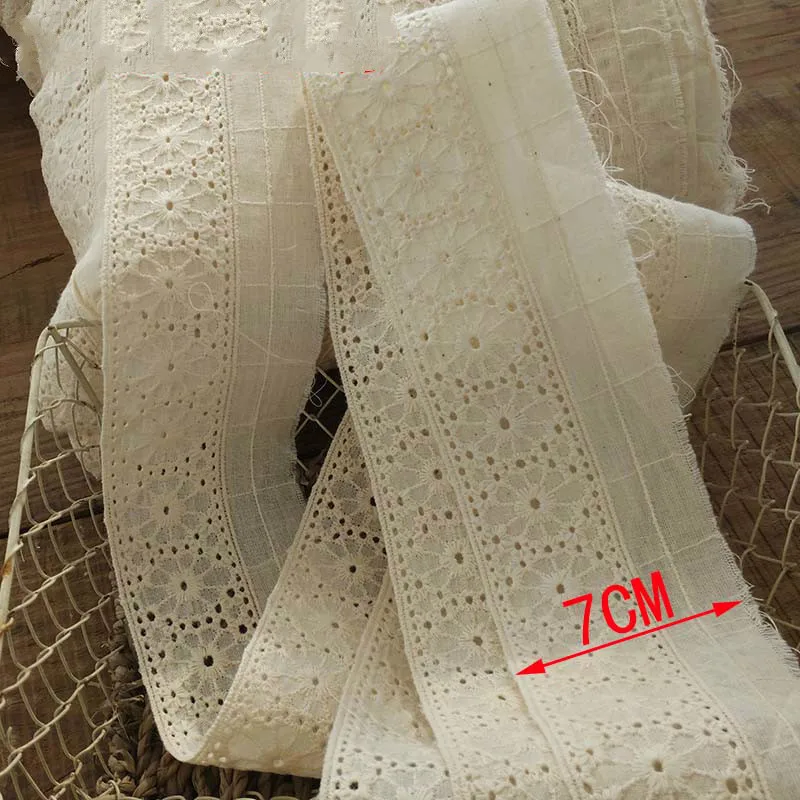 Лента с цветочной вышивкой ширина 7 см|Кружево| |