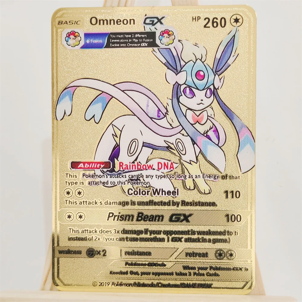 

2021 Latest Pokemon Flash Metal Fire Breathing Dragon Gx Vmax V Ex Metal Kapikachu Game Battle Card Collection Gift for Children