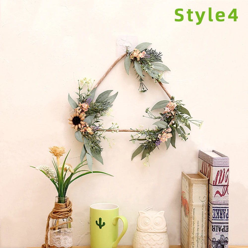 Style 4 Искусственное растение зеленый ротанг, искусственные листья струнный светильник s настенный подвесной Сказочный светильник для свадьбы гостиной рождественской елки - Испускаемый цвет: Style 4