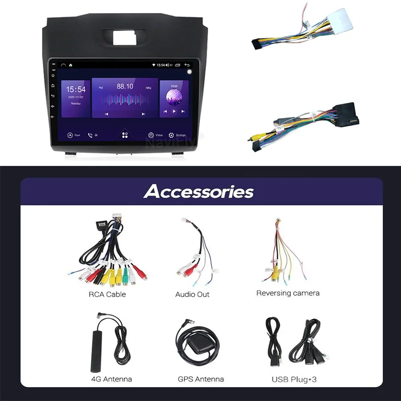 NaviFly 7862 QLED экран 1280*720 Android 10 0 для Isuzu D-Max DMAX автомобильный Радио мультимедийный