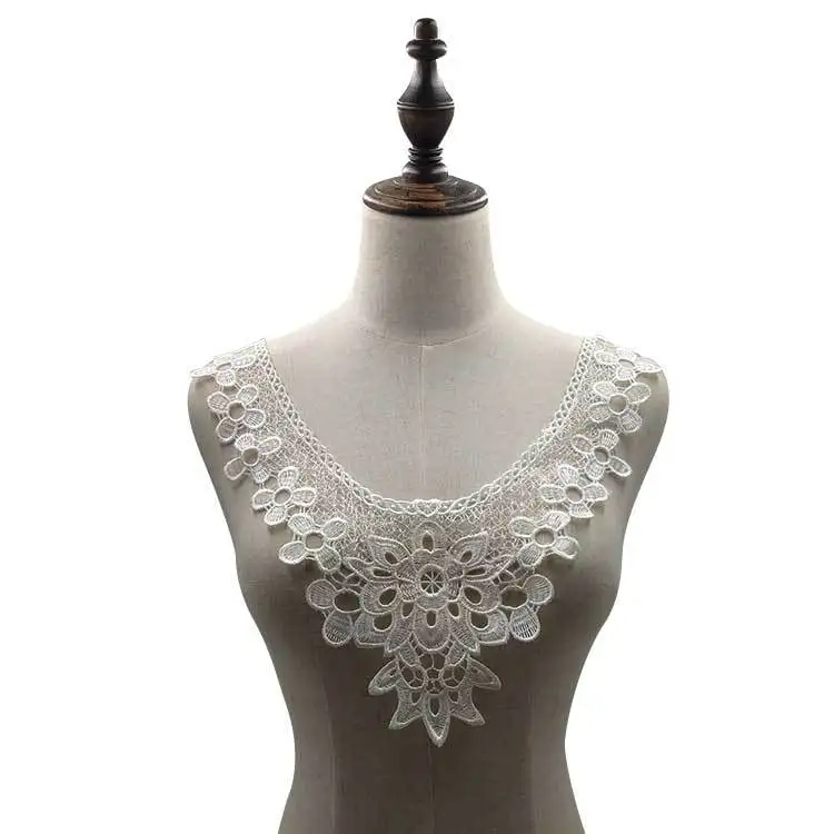 Водорастворимая кружевная вышивка Поддельный Воротник Вышивка полиэстер