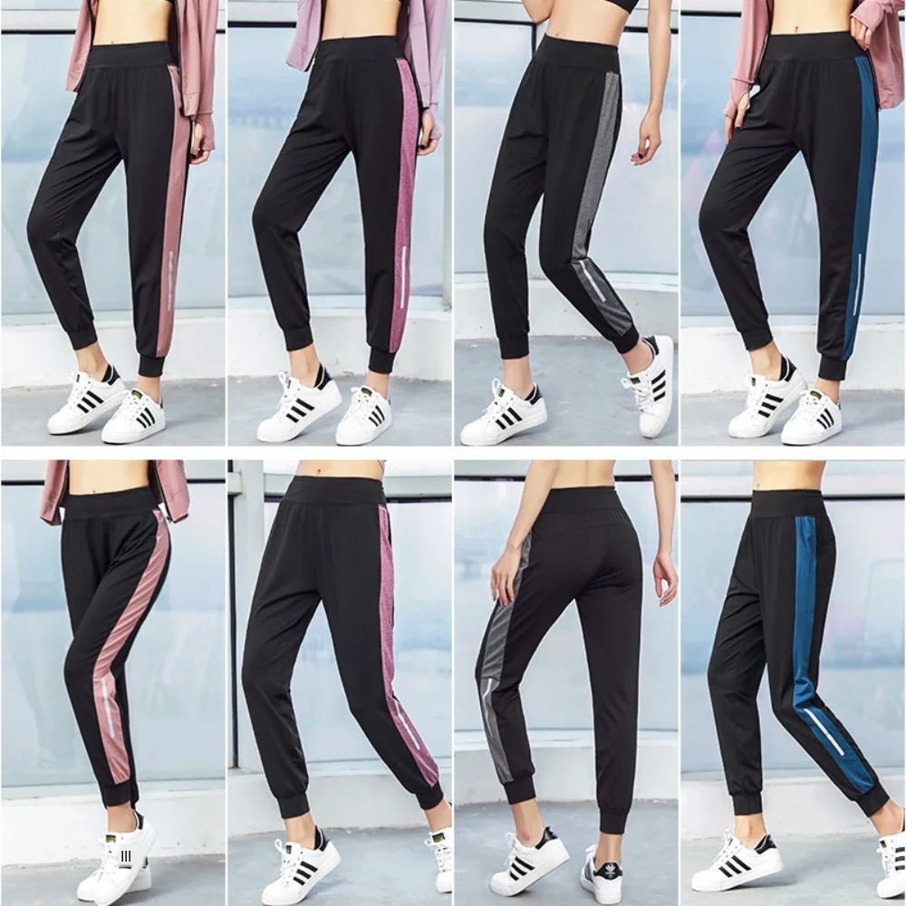 Брюки женские спортивные в полоску повседневные штаны шаровары для бега