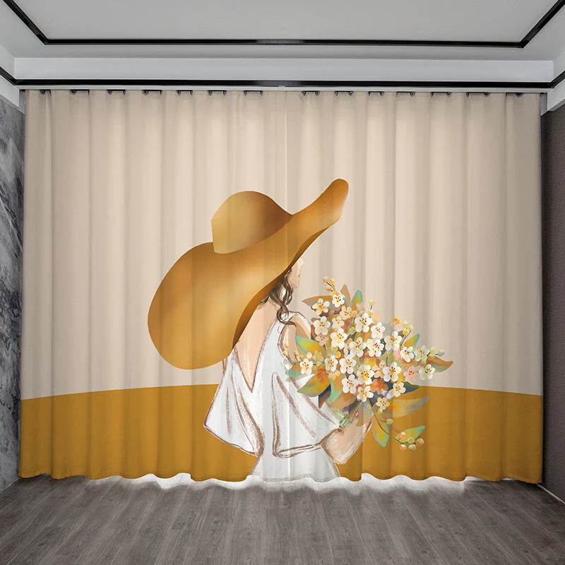 Домашняя мода современный дизайн тренд 3D цифровой печати красочные шторы для