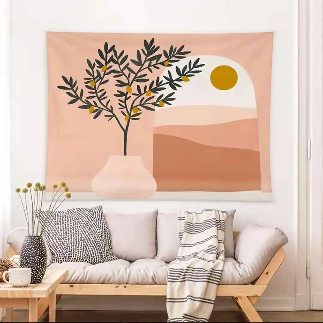 

Фоновая ткань декор комнаты эстетика Tapiz простые печати подвесные ткани Ins стиль девушка литература и искусство декоративный гобелен