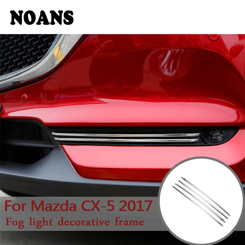 

NOANS Car Front Fog Light Strips Lampshade Covers Rear Taillight Frame Stickers For Mazda CX-5 CX5 CX 5 2017 2018 KF Accessories