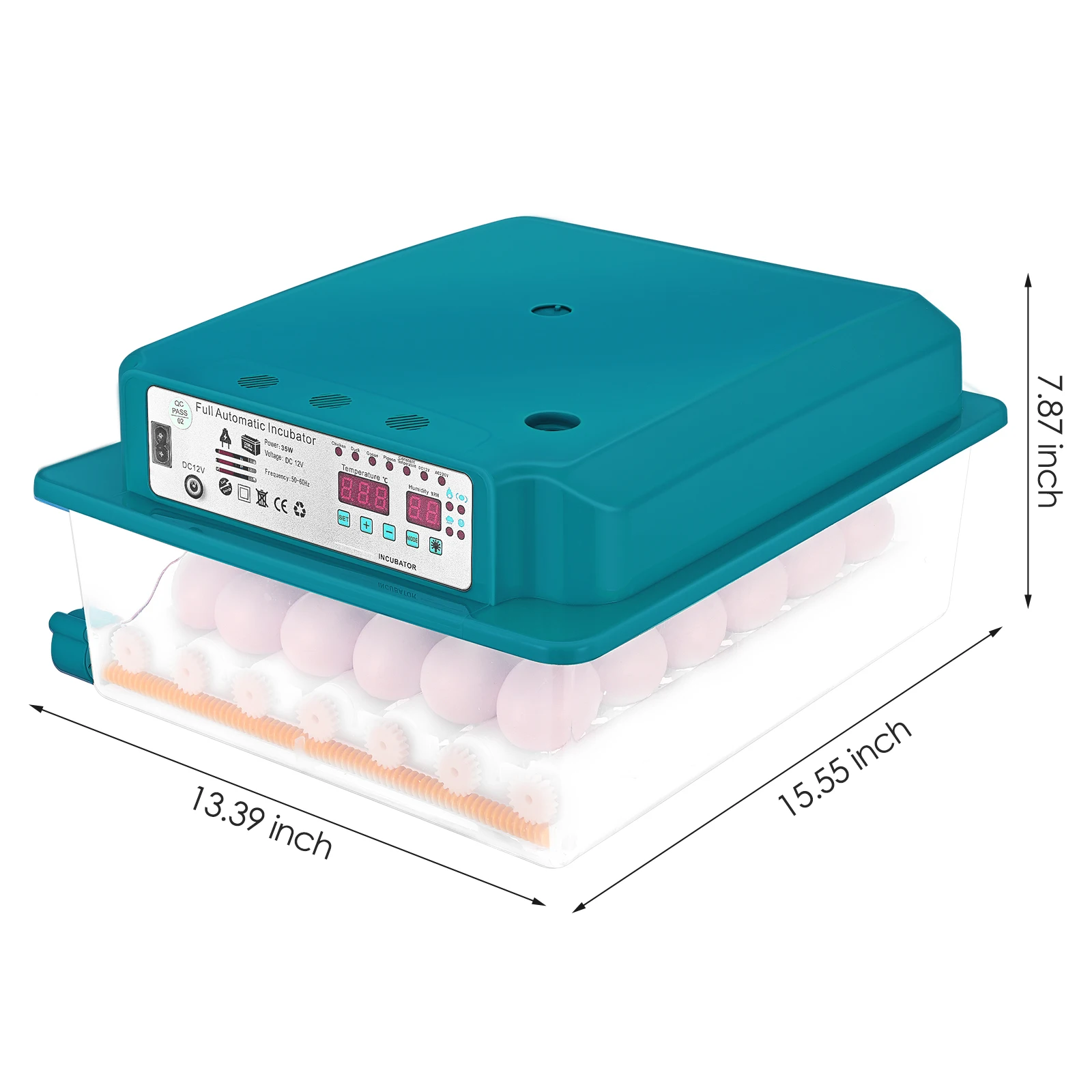 

36 Eggs Automatic Double Electric Incubators With Flippers And LED Egg-Lighting For Incubating Goose And Quail Eggs Incubators