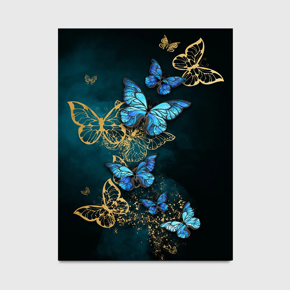 Винтажные золотые ковер с бабочками для Гостиная Украшения в спальню