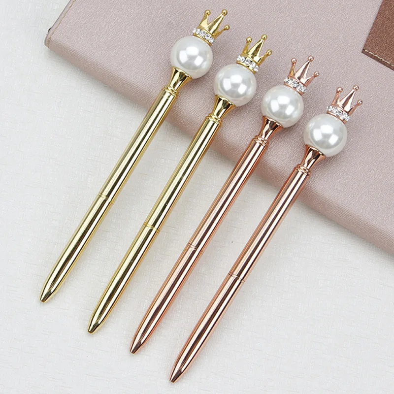 10 шт в упаковке новая жемчужная Корона Металлическая Офисная деловая ручка