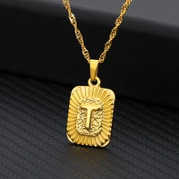 a z letter initial necklaces for women men gold color stainless steel chain choker male female pendant necklace fashion jewelry