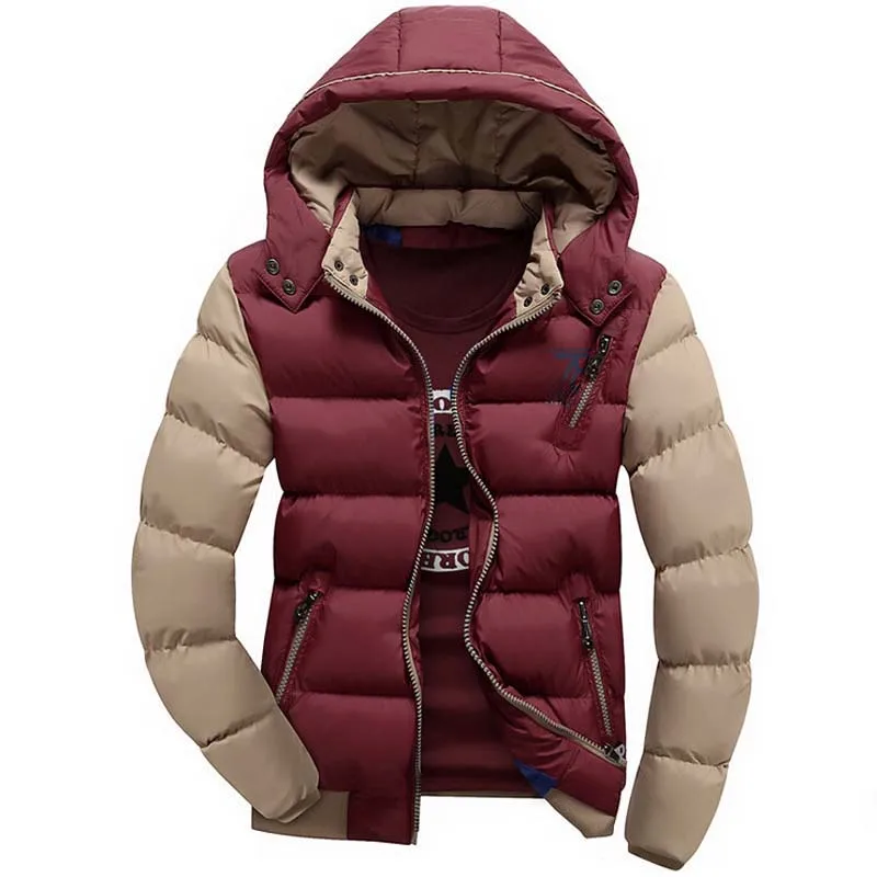 New Arrival Men Jacket Warm cotton coat mens casual hooded jackets Handsome Outwear thicking Parka Plus size XXXL Coats YF-38 | Мужская