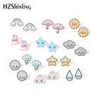 2019 новые акриловые серьги Smile Star Cloud Umbrella, погодные полимерные серьги со вставками из эпоксидной смолы