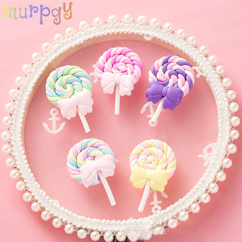 Два красочных банта леденец слизи DIY чехол для телефона украшения аксессуары