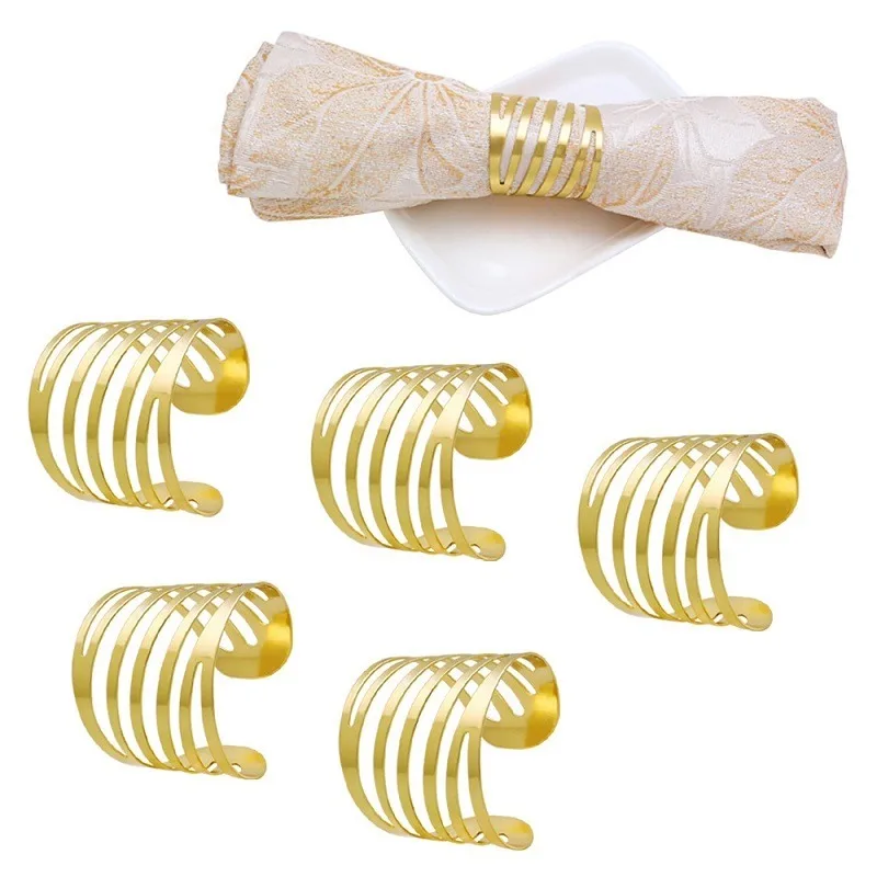 6 шт. золотистые серебристые кольца для салфеток держатель на стол свадьбы отель
