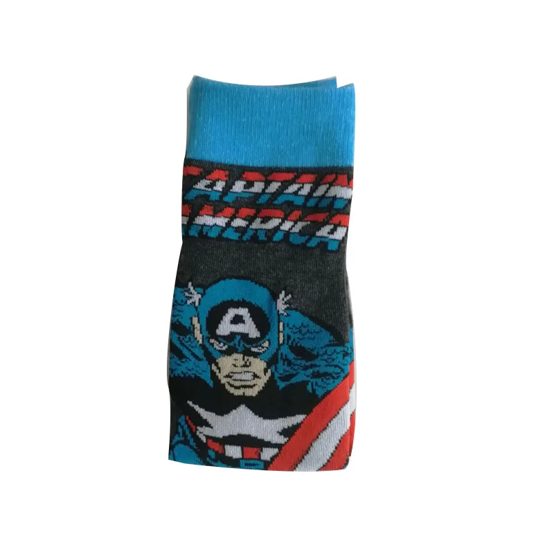 8 1 Pair funny animal unisex socks Casual Cartoon Cat socks Marvel socks Iron Man Captain America men socks Happy Funny women Sock - Цвет: 8