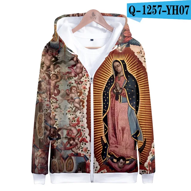 3dLL-106 Our Lady Of Guadalupe Virgin Mary catcotic, Мексика, высококачественные толстовки для мужчин, Повседневная Толстовка с капюшоном, модный пиджак, одежда - Цвет: 3dLL-106