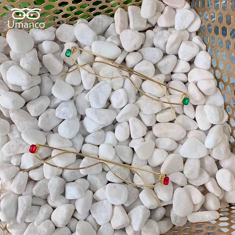 Umanco 2019 хит роскошные очки со стразами оправа для женщин и мужчин металлическая