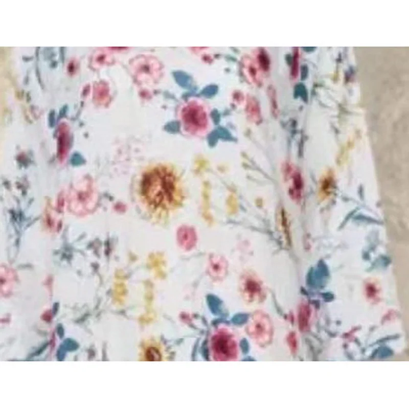 

Fashion Summer Casual Loose Maxi Dress Women's Print Sundress O-Neck Mid-sleeve Vestidos Female High Waist Robe Femme Plus Size