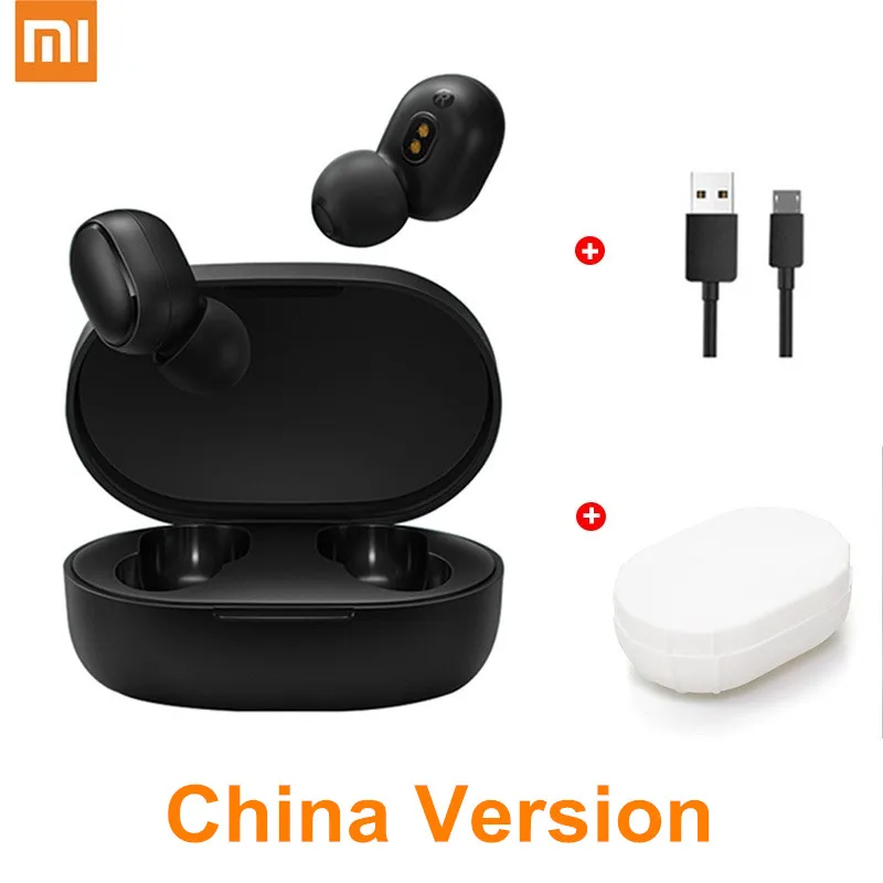 China 1 Xiaomi Redmi Airdots беспроводные наушники Голосовое управление TWS 5,0 Bluetooth наушники оригинальные Xiaomi наушники Контрольный динамик - Цвет: China 1