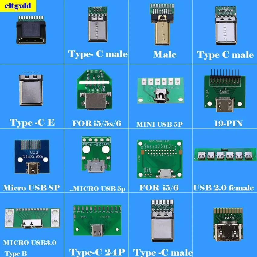 

1PCS FOR iPhone Mini Micro USB to DIP adapter PCB test board USB 2.0 3.0 3.1 Type-C HDMI welding board