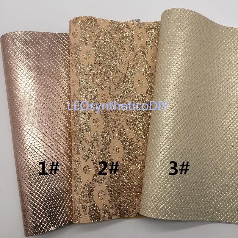 Мини-рулон 30x134 см кружевная блестящая ткань, Русалка искусственная ткань, рулон синтетической кожи для изготовления луков LEOsyntheticoDIY SK163