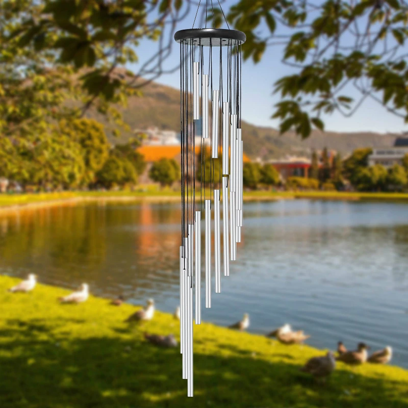 

90cm Copper Wind Chimes Outdoor Living Yard Tubes Bells Garden Decorations Metal WindChimes 18 Tubes BellsHanging Home Decor