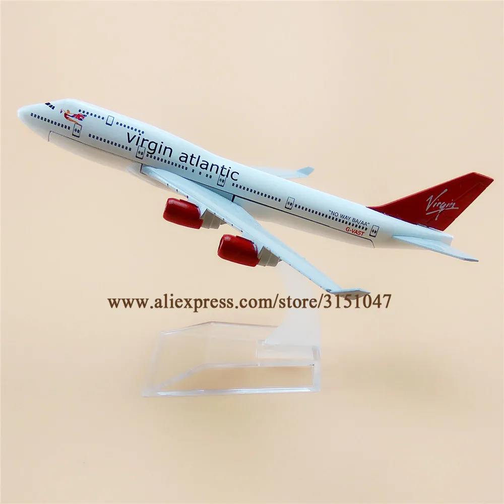 

16cm Air Virgin Atlantic B747 Boeing 747-400 Airways Airlines Metal Alloy Airplane Model Plane Diecast Aircraft