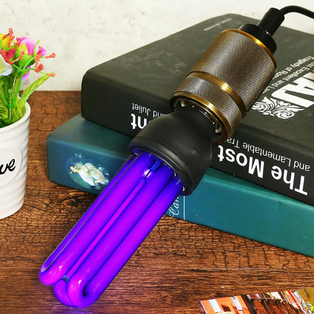 E27 УФ светильник ПА 220 В UVC ультрафиолетовые люминесцентные Bulb 2U 3U 15 40 Вт